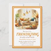 Boho Friendsgiving Thanksgiving Woonkamer Kaart (Voorkant)
