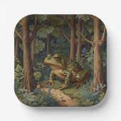 boho frog bos papieren bordje (Voorkant)