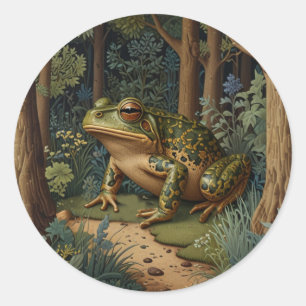  boho frog bos ronde sticker