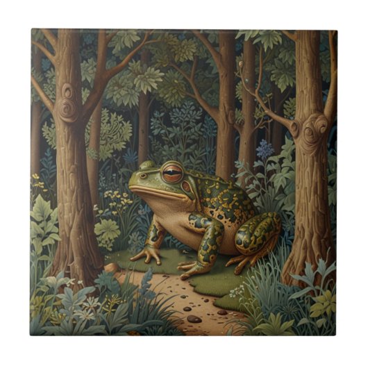  boho frog bos tegeltje (Voorkant)