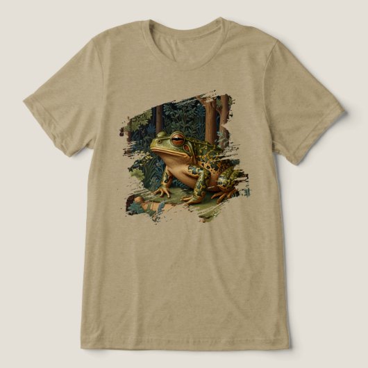  boho frog bos Tri-Blend shirt (Design voorkant)