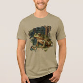  boho frog bos Tri-Blend shirt (Voorkant)