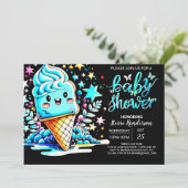 Boho Frosting Ice Cream Boy Baby shower Kaart (Staand voorkant)