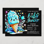 Boho Frosting Ice Cream Boy Baby shower Kaart (Voorkant / Achterkant)