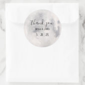 Boho Full Moon Wicca Handfasting Dank je Ronde Sticker (Tas)