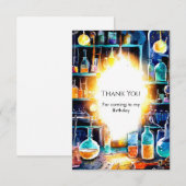 Boho Fun Chemie Wetenschapper Verjaardag Bedankkaart (Voorkant / Achterkant)