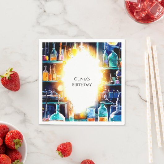 Boho Fun Chemie Wetenschapper Verjaardag Servet (Insitu)