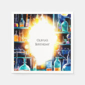 Boho Fun Chemie Wetenschapper Verjaardag Servet (Voorkant)