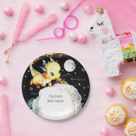 Boho Fun Dragon Verjaardag Papieren Bordje