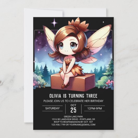 Boho Fun Fairy Verjaardag Kaart (Voorkant)