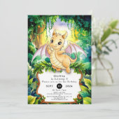 Boho Fun Magic Dragon Verjaardag Kaart (Staand voorkant)