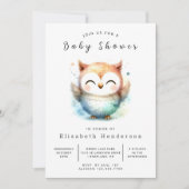 Boho Fun Owl Baby shower Kaart (Voorkant)