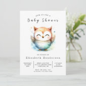 Boho Fun Owl Baby shower Kaart (Staand voorkant)