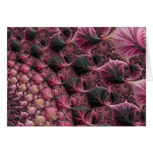 Boho Funky Eclectisch Roze Zwart Abstract Fractal