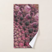 Boho Funky Eclectisch Roze Zwart Abstract Fractal Bad Handdoek (Handdoek)