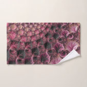 Boho Funky Eclectisch Roze Zwart Abstract Fractal Bad Handdoek (Handdoek)
