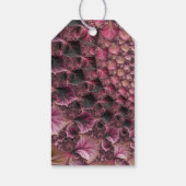 Boho Funky Eclectisch Roze Zwart Abstract Fractal Cadeaulabel (Achterkant)