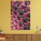 Boho Funky Eclectisch Roze Zwart Abstract Fractal Canvas Afdruk (Insitu (Woonkamer))