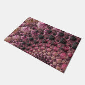 Boho Funky Eclectisch Roze Zwart Abstract Fractal Deurmat (Schuin)