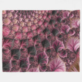 Boho Funky Eclectisch Roze Zwart Abstract Fractal Fleece Deken (Voorkant (Horizontaal))