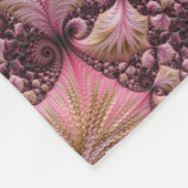 Boho Funky Eclectisch Roze Zwart Abstract Fractal Fleece Deken (Hoek)
