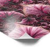 Boho Funky Eclectisch Roze Zwart Abstract Fractal Foto Afdruk (Hoek)