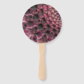Boho Funky Eclectisch Roze Zwart Abstract Fractal Handwaaier (Achterkant)
