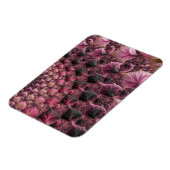 Boho Funky Eclectisch Roze Zwart Abstract Fractal Magneet (Linkerzijde)