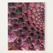 Boho Funky Eclectisch Roze Zwart Abstract Fractal Planner (Achterkant)