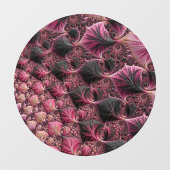 Boho Funky Eclectisch Roze Zwart Abstract Fractal Raamsticker (Vel)