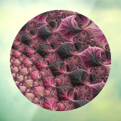 Boho Funky Eclectisch Roze Zwart Abstract Fractal Raamsticker (Vel 3)