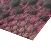 Boho Funky Eclectisch Roze Zwart Abstract Fractal Snijplank (Hoek)