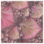 Boho Funky Eclectisch Roze Zwart Abstract Fractal Stof (Swatch)