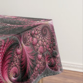 Boho Funky Eclectisch Roze Zwart Abstract Fractal Tafelkleed (Voorbeeld)