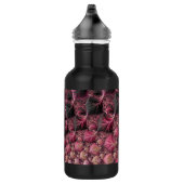 Boho Funky Eclectisch Roze Zwart Abstract Fractal Waterfles (Rechts)