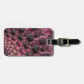 Boho Funky Eclectische Roze Zwarte Abstracte Fract Bagagelabel (Voorkant horizontaal)