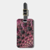 Boho Funky Eclectische Roze Zwarte Abstracte Fract Bagagelabel (Voorkant verticaal)