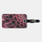 Boho Funky Eclectische Roze Zwarte Abstracte Fract Bagagelabel (Achterkant horizontaal)