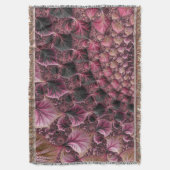Boho Funky Eclectische Roze Zwarte Abstracte Fract Deken (Voorkant Verticaal)