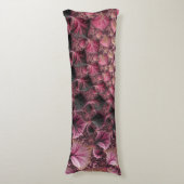 Boho Funky Eclectische Roze Zwarte Abstracte Fract Lichaamskussen (Voorkant Verticaal)