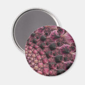 Boho Funky Eclectische Roze Zwarte Abstracte Fract Magneet (Voorkant / Achterkant)