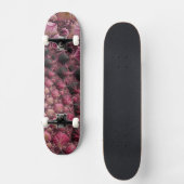 Boho Funky Eclectische Roze Zwarte Abstracte Fract Skateboard (Voorkant)