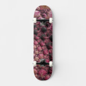 Boho Funky Eclectische Roze Zwarte Abstracte Fract Skateboard (Voorkant)