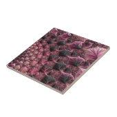 Boho Funky Eclectische Roze Zwarte Abstracte Fract Tegeltje (Zijkant)