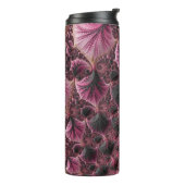 Boho Funky Eclectische Roze Zwarte Abstracte Fract Thermosbeker (Gedraaid links)