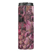 Boho Funky Eclectische Roze Zwarte Abstracte Fract Thermosbeker (Achterkant)