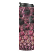 Boho Funky Eclectische Roze Zwarte Abstracte Fract Thermosbeker (Geroteerd rechts)