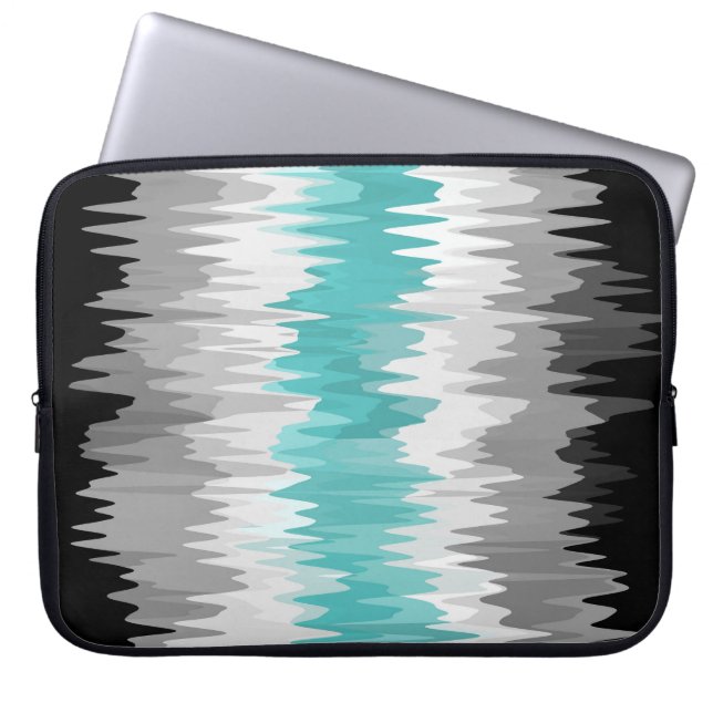 Boho Funky Golvende Abstracte Libramaculine Pride  Laptop Sleeve (Voorkant)
