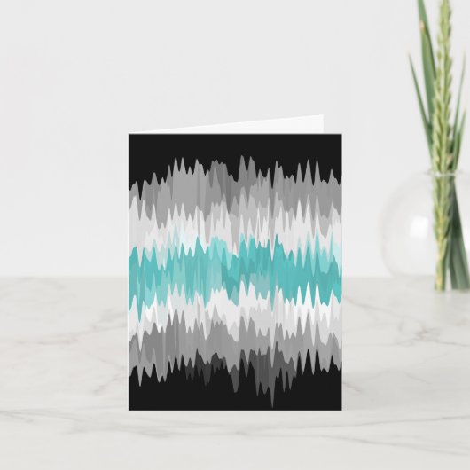 Boho Funky Golvende Abstracte Libramannelijke Vlag Bedankkaart (Voorkant)