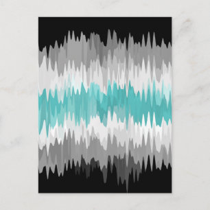 Boho Funky Golvende Abstracte Libramannelijke Vlag Briefkaart